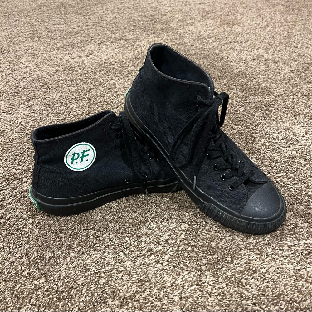 P.F. Flyers Black High-Top Sneakers Mens Sz 10 Women’s 11.5 Canvas Sandlot 1993